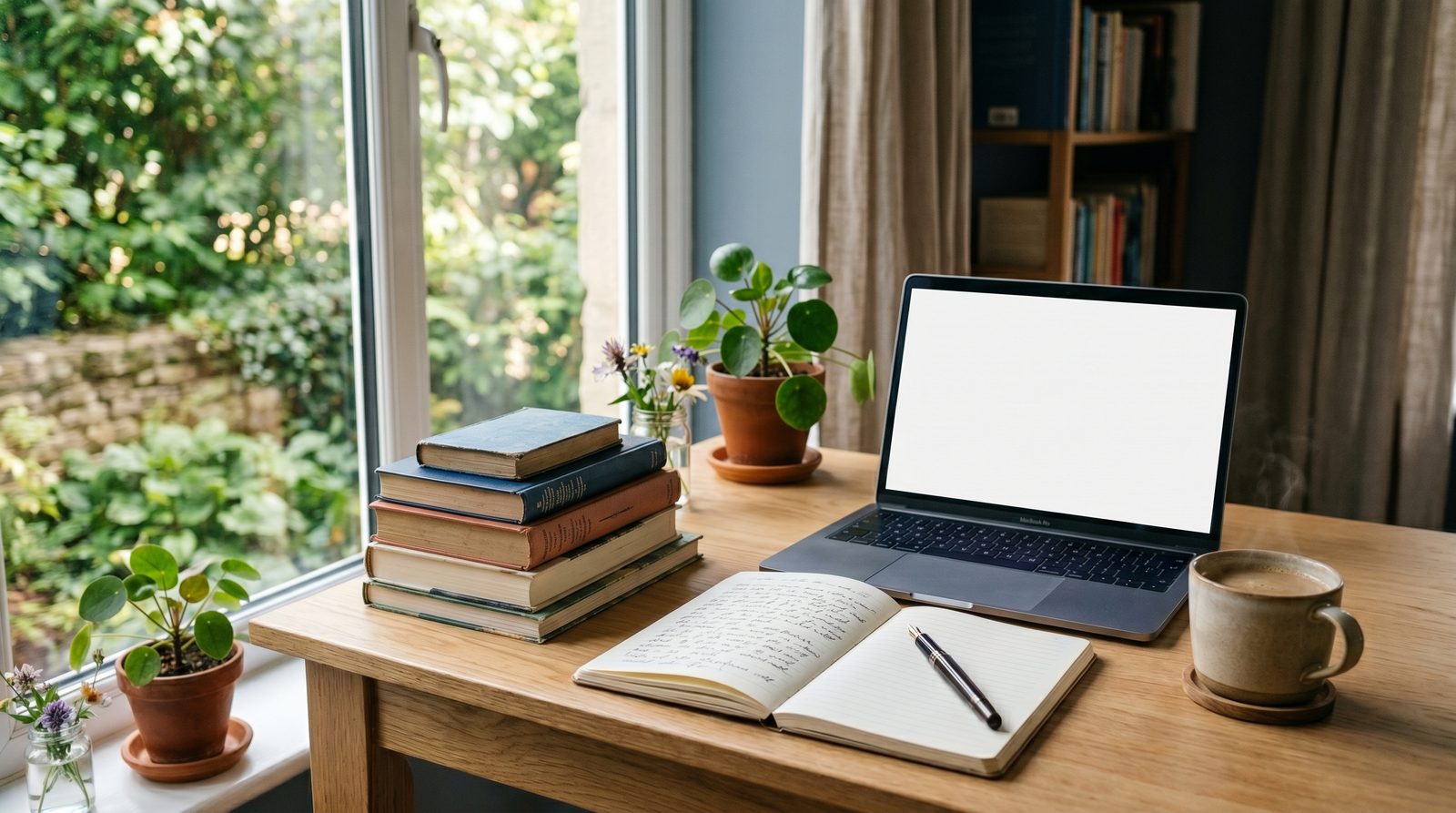 A cozy writing nook